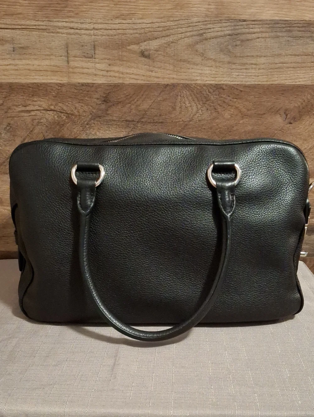 Prada pebbled leather